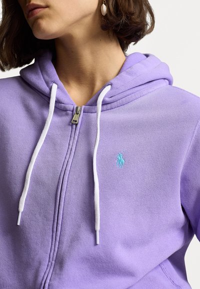 Polo Ralph Lauren ISLAND FLEECE LONG SLEEVE SWEATSHIRT - Majica s kapuljačom i patentnim zatvaračem - pure lilac