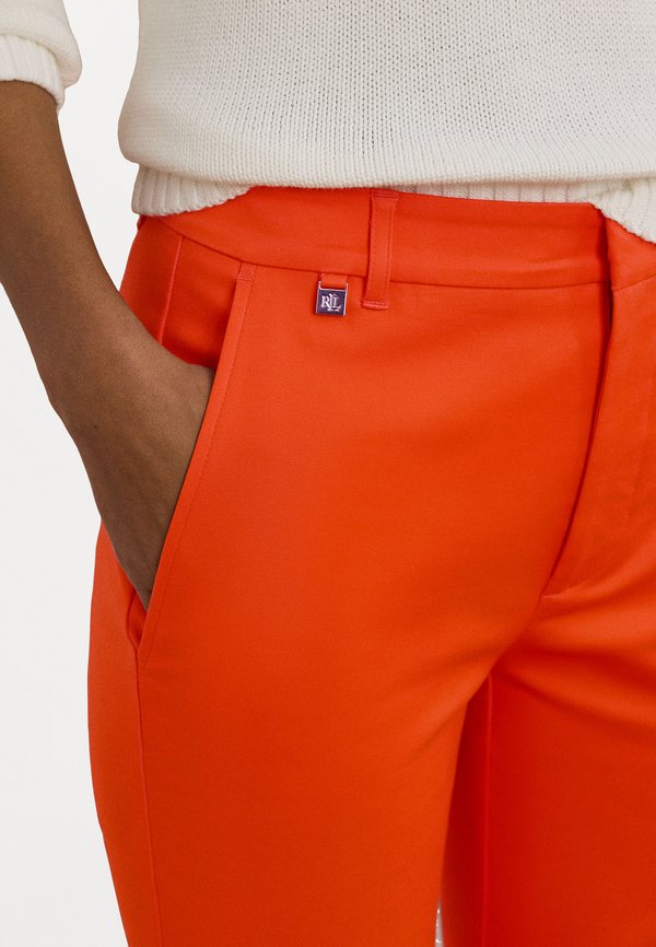 DOUBLE FACED STRETCH COTTON TROUSER - Trousers - orange2