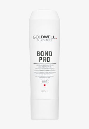 Flacon blanc d'après-shampoing fortifiant Goldwell Dualsenses Bond Pro pour cheveux faibles et fragiles, 200 ml, avec protection de la couleur.