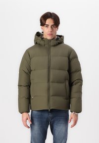 Tommy Hilfiger HOODED PUFFER  - Piumino - army green