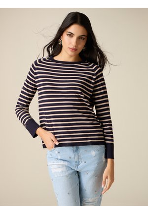 RIGHE CON BOTTONI DIETRO - Trui - blu