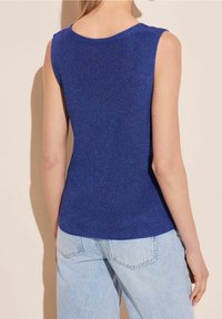 Street One Linne - mottled royal blue