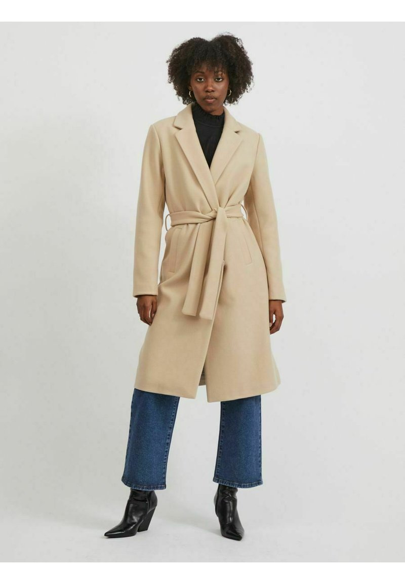 Damen Parkas | Vila VIPAKA COOLEY TIE BELT Klassischer Mantel cement/grau - PL40489 Damen Parkas | Vila VIPAKA COOLEY TIE BELT Klassischer Mantel cement/grau - PL40489