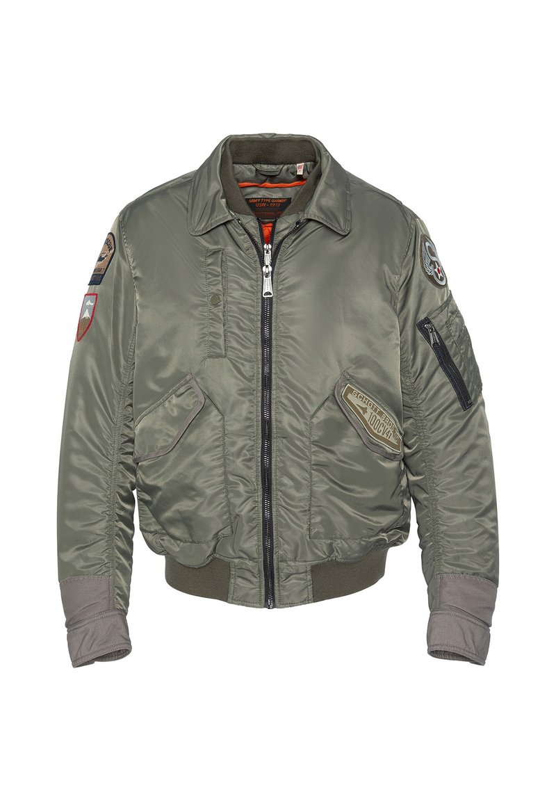 Schott Bomberjacks groen