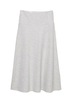SOFT-TOUCH MIDI - A-snit nederdel - light grey