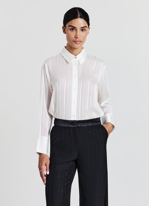 Calliope JACQUARD A RIGHE - Camicia - bianco lana