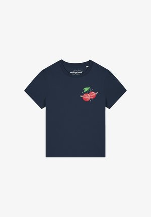 watapparel, CHERRY PLANETS - Print T-shirt - french navy