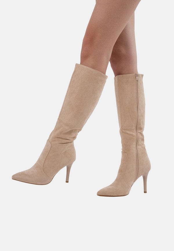 High Heel Stiefel - natur