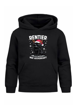 WEIHNACHTs KATZENMOTIV LUSTIG SPRUCH - Kapuzenpullover - katze schwarz