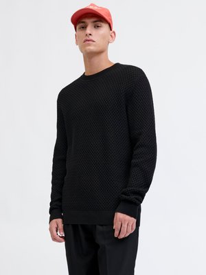 Jack & Jones PREMIUM BLUBARKLE CREW NECK - Pullover - black