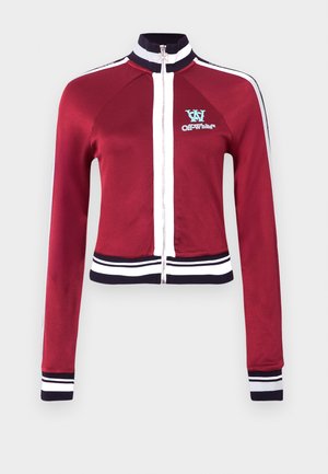 TRACK SERENA - Zip-up sweatshirt - red dahlia/bluebird