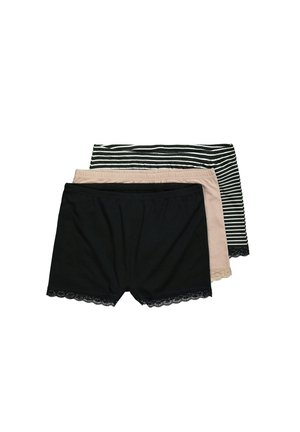Ulla Popken 3 PACK AND STRIPES - Shorties - black