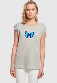 Merchcode EXTENDED SHOULDER  - Trükipildiga T-särk - heather grey