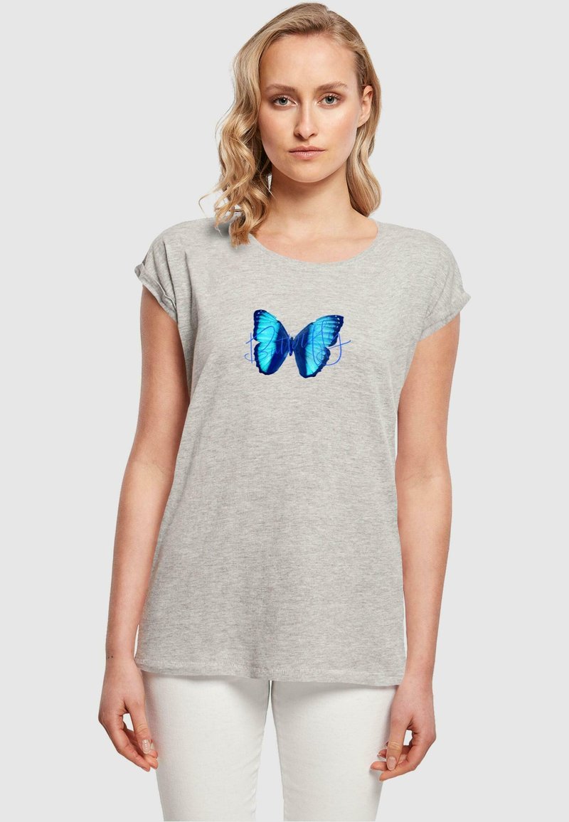 Merchcode EXTENDED SHOULDER  - Trükipildiga T-särk - heather grey