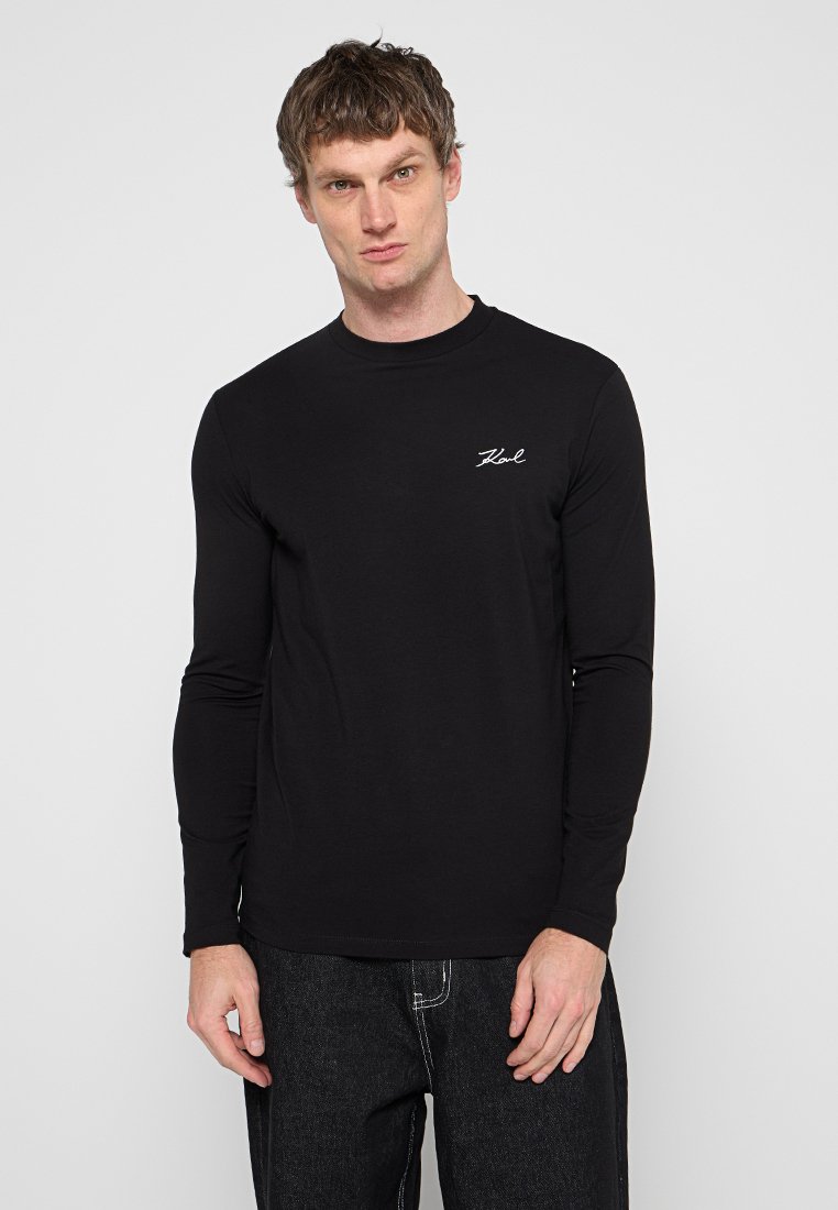 Karl Lagerfeld Longsleeve antraciet gemêleerd