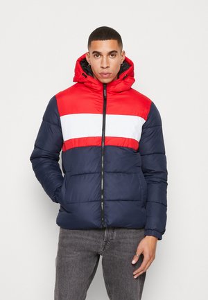 JJBLOCK PUFFER JACKET - Winter jacket - navy blazer