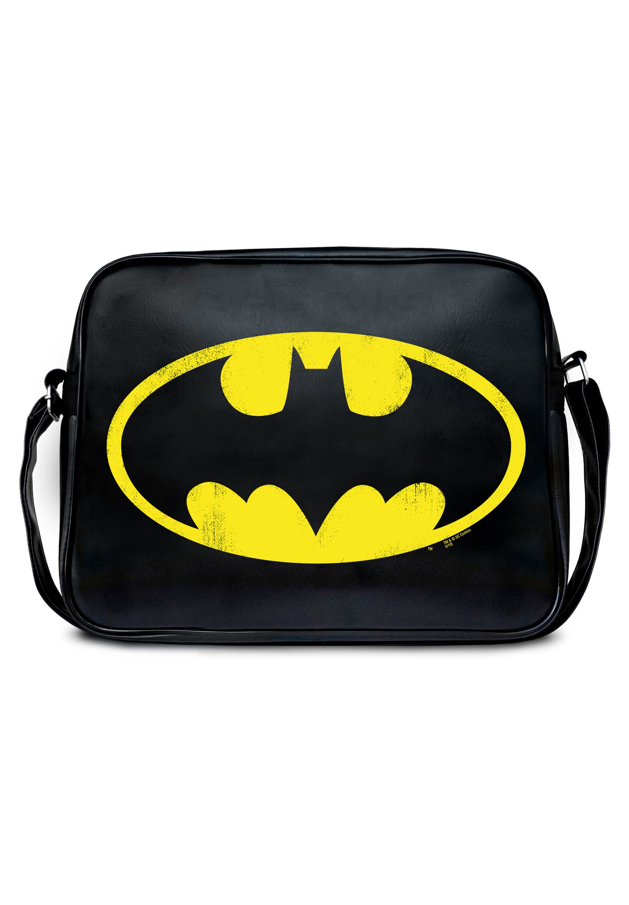 Batman Vintage Logo Umhängetasche – Sportbag Aus Kunstleder, 40 X 30 X 12,5 Cm, Mit Metallstollen, Verstellbarem Gurt