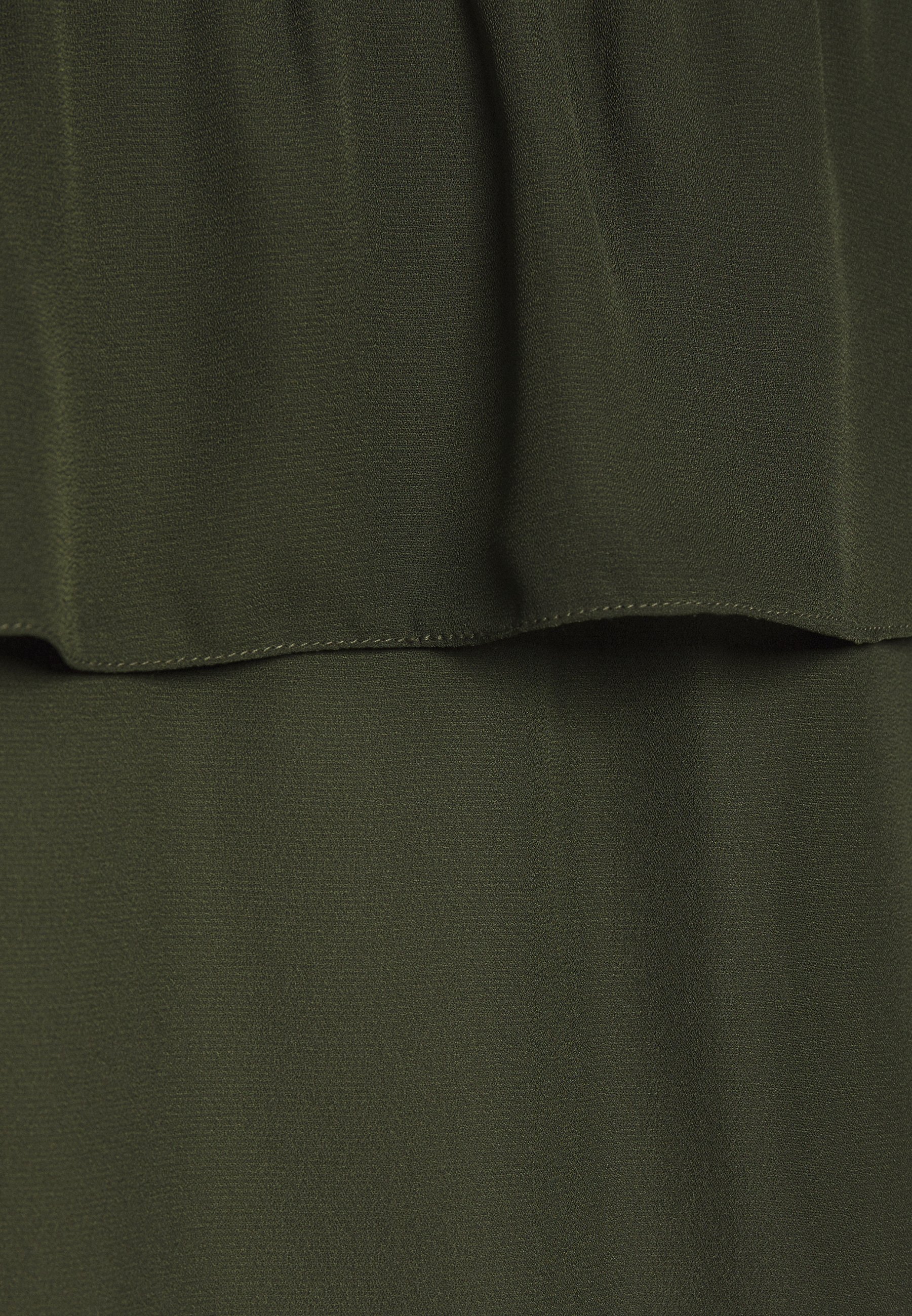 Dorothy Perkins DOUBLE RUFFLE BARDOT Bluser khaki Dorothy Perkins Curve DOUBLE RUFFLE BARDOT - Bluser - khaki