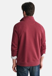 GANT SHIELD HALF ZIP  - Sweatshirt - wine red