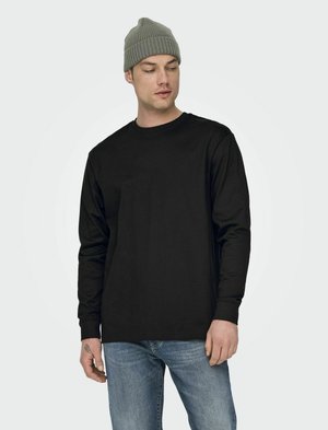 RUNDHALS  - Topper langermet - black