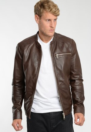 Maze SCHLICHT - Leren jas - dark brown