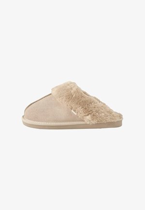 Next REGULAR FIT - FAUX FUR LINED SUEDE MULE SLIPPERS - Pantuflas - sand