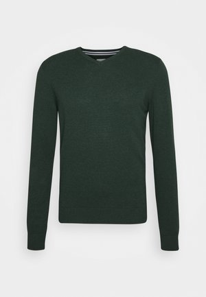 Maglione - mottled dark green