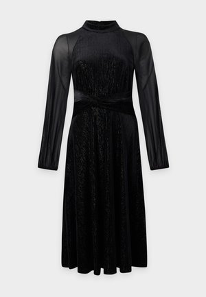 Anna Field by Zalando, VELVET DRESS WITH CHIFFON SLEEVES - Коктейлна рокля/парти рокля - black