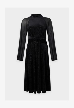 Anna Field by Zalando, VELVET DRESS WITH CHIFFON SLEEVES - Коктейлна рокля/парти рокля - black