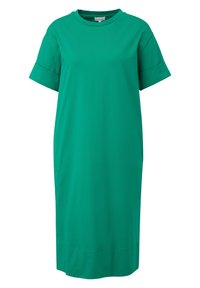 s.Oliver MIT GESCHLITZTEM SAUM - Robe en jersey - smaragd