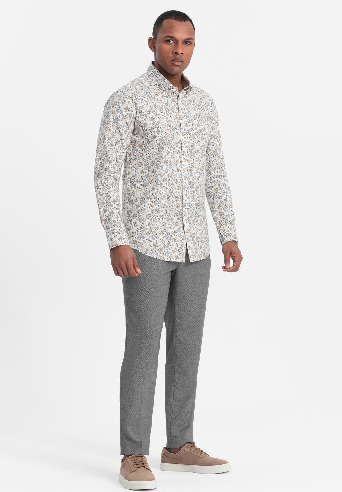 【OMBRAオンブラ】 CAMICIA Ombre FLORAL PATTERN - Camicia - beige - Zalando.it