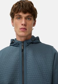 camel active MIT KAPUZE - Sweat zippé - tinted blue