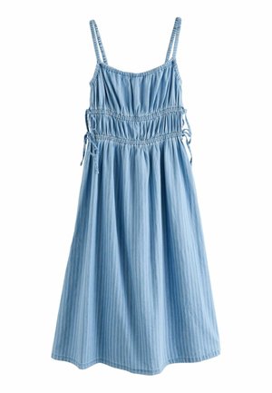 STRAPPY MIDI - Denimové šaty - mid blue