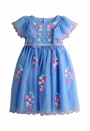 REGULAR FIT - FLORAL AND CHERRY APPLIQUÉ - Cocktailkjole / festkjole - cornflower blue
