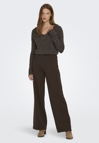 JDY JDYELANORA V NECK - Trui - bracken