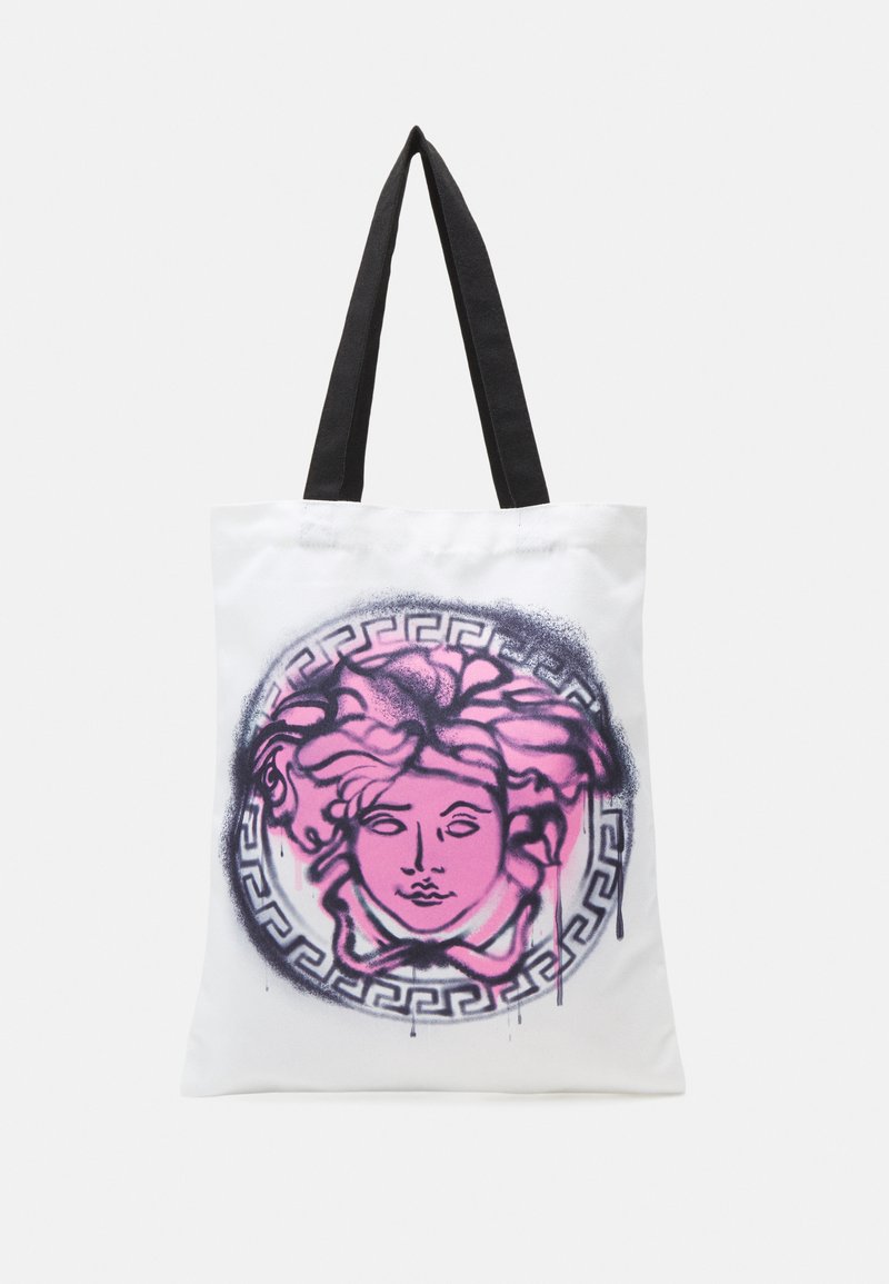 Versace SHOPPING BAG UNISEX Handväska bianco/nero/pink paradise/vit