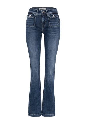 Street One, MID-RISE BOOTCUT JEANS IN A SLIM FIT - Vaqueros bootcut - medium blue random washed