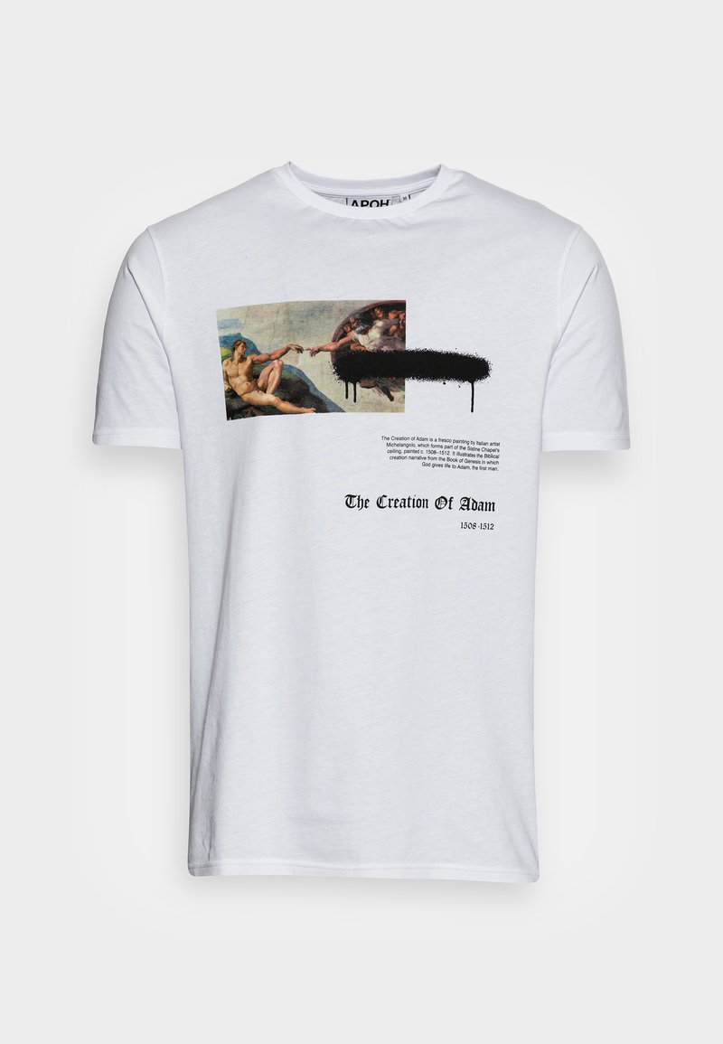 Herren T-Shirts basic | 274 MICHEL ANGELO T-Shirt print white/weiß - QH13970 Herren T-Shirts basic | 274 MICHEL ANGELO T-Shirt print white/weiß - QH13970