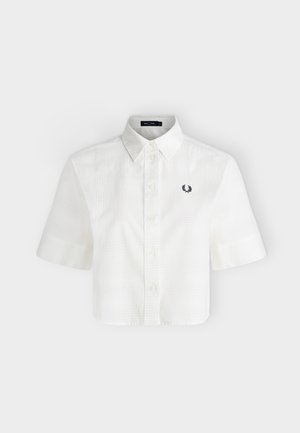 Fred Perry, OPEN WEAVE CHEQUERBOARD SHIRT - Chemise - snow white