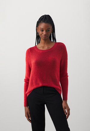 ONLY ONLGEENA XO NOOS - Jersey de punto - flame scarlet