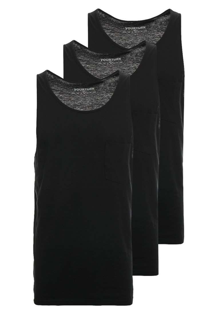 YOURTURN 3 PACK Topper black Zalando.no YOURTURN TANK - Topper - black
