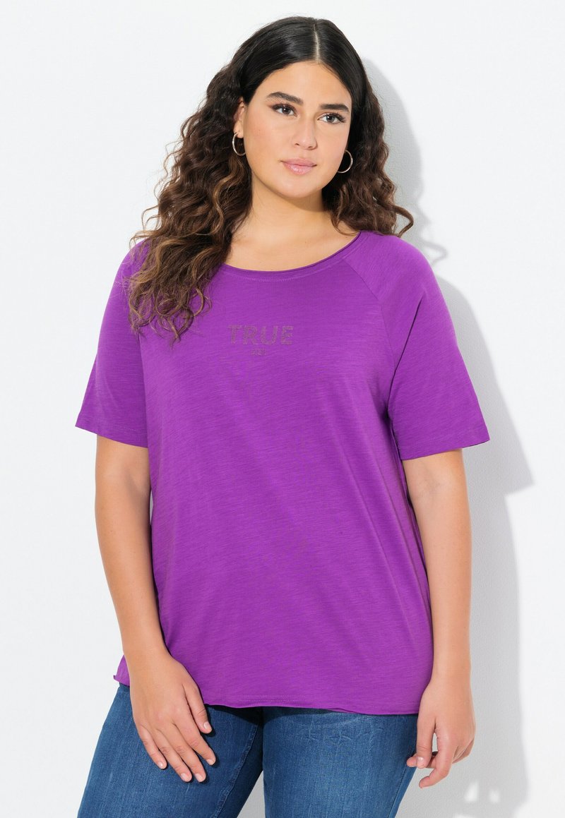 Ulla Popken - T-shirt print - purple, Vergroten