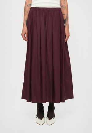 JORINA MAXI - Maxiskjørt - burgundy