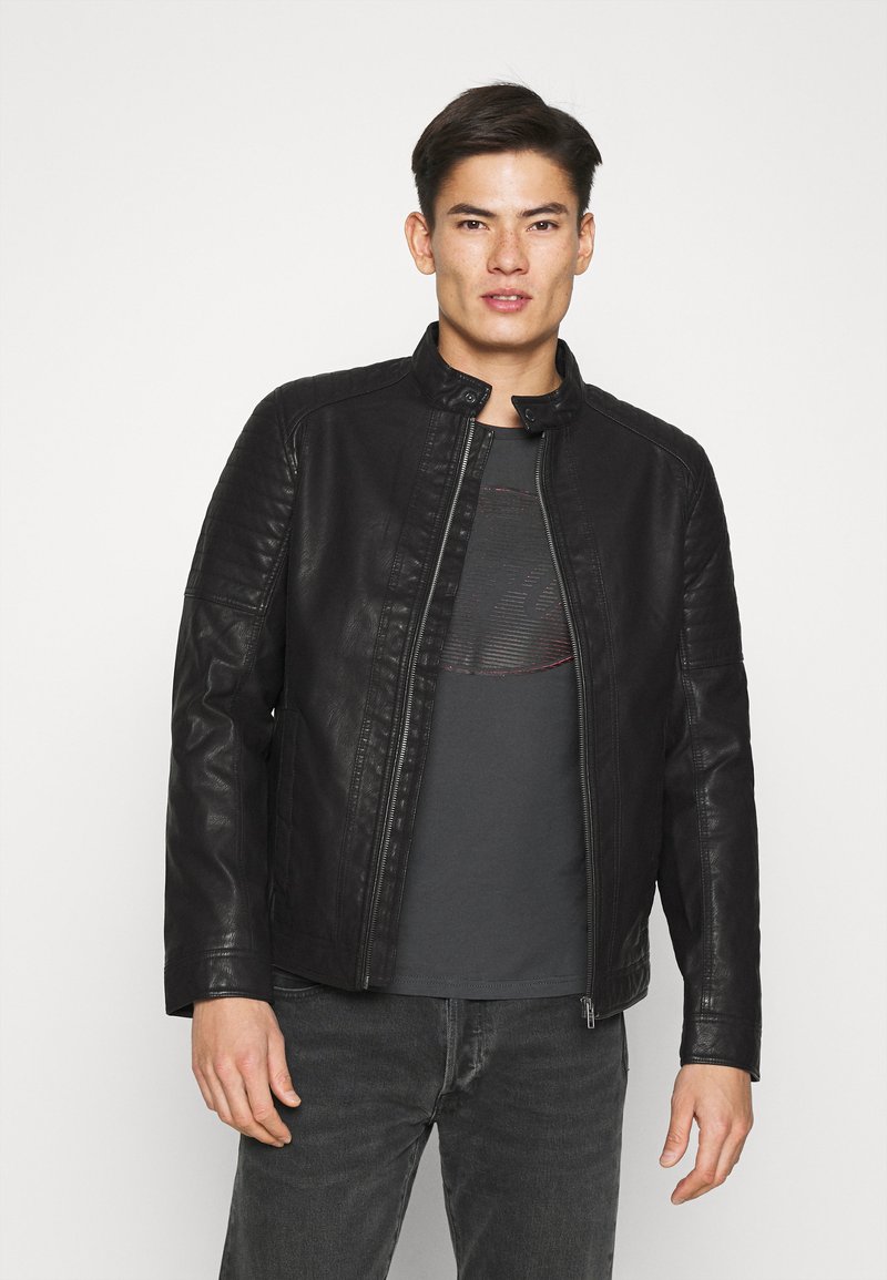 TOM TAILOR Bunda z umělé kůže - black