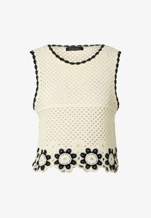 Estelou, FLOWER CHROCHET - Topp - beige black