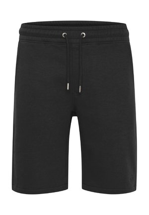 Fekete pamut rövidnadrág rugalmas derékkal, állítható zsinórral és oldalsó zsebekkel. Puha tapintású és térd hosszúságú kialakítás.