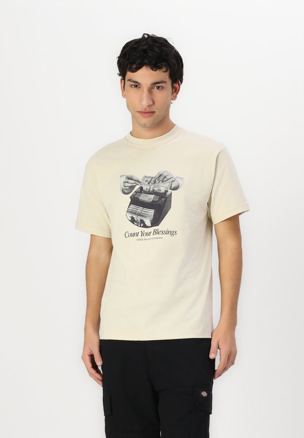 BLESSINGS TEE UNISEX - Print T-shirt - stone