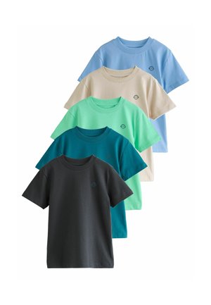 Next 5 PACK  - T-Shirt basic - blue green cement