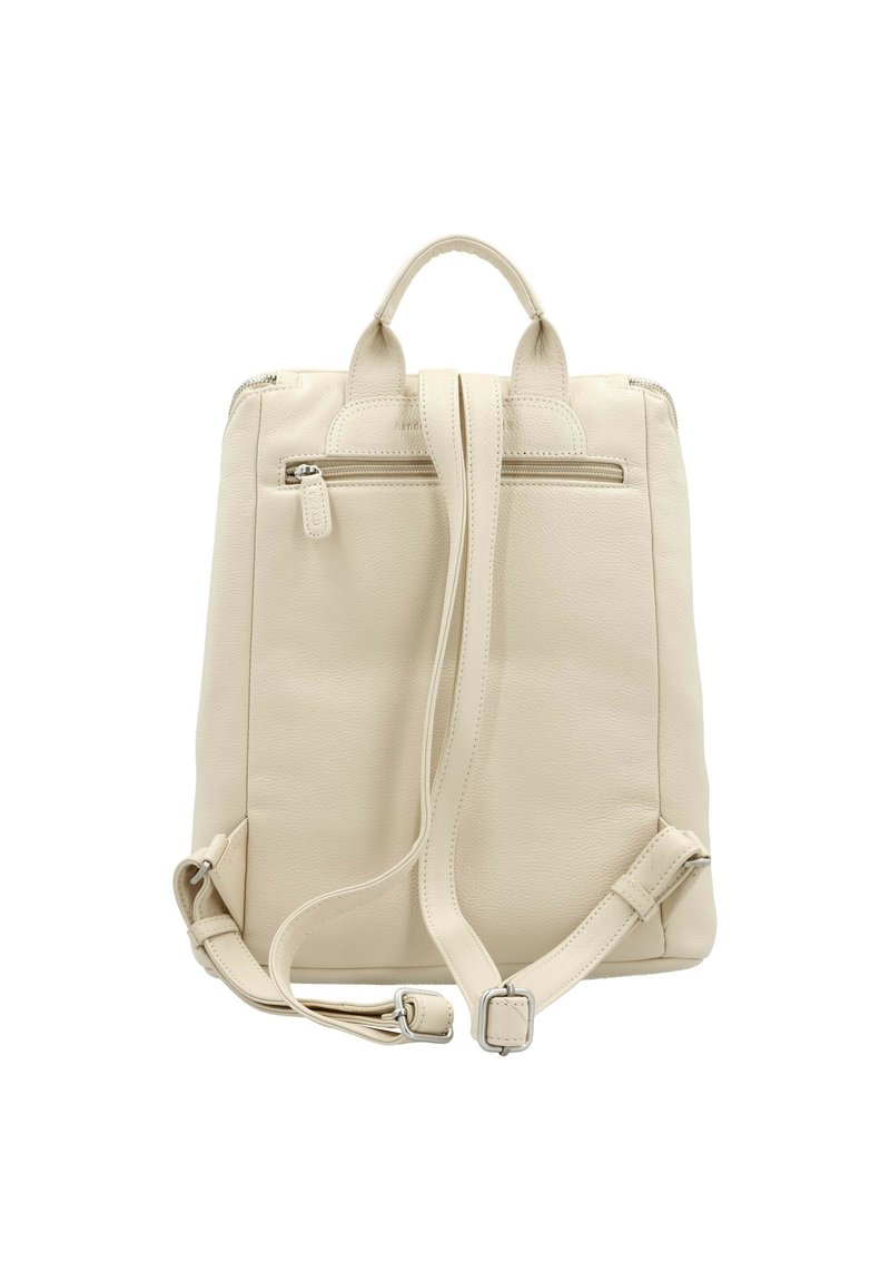 Picard Off-White Leather Backpack Picard Luis Backpack grained cow leather white lily  main image 4
