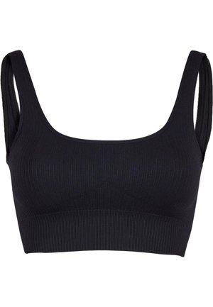 RIBBED SEAMLESS  - Reggiseno sportivo con sostegno medio - black